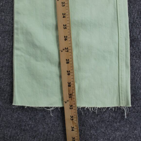 Veronica Beard Jeans 24 Taylor Relaxed Wide Leg High Rise Pistachio Green Denim - Picture 14 of 16